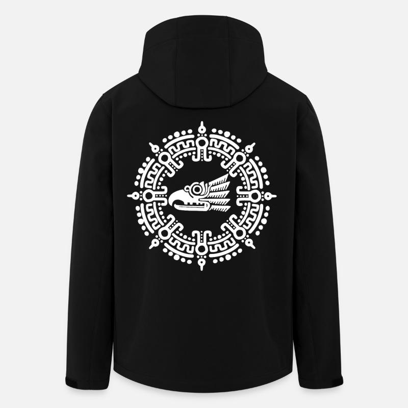 Weißes aztekisches Symbol - Recycelte Männer Softshell-Jacke von Stanley/Stella - Schwarz