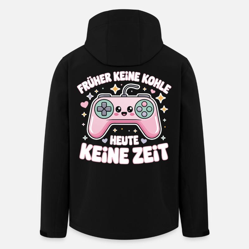 Retro Gamepad Spruchmotiv Gamer Design - Recycelte Männer Softshell-Jacke von Stanley/Stella - Schwarz