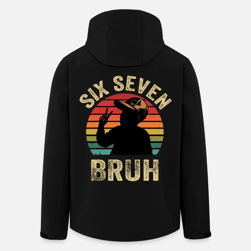 SechsSieben Bruh Retro Silhouette - Recycelte Männer Softshell-Jacke von Stanley/Stella - Schwarz