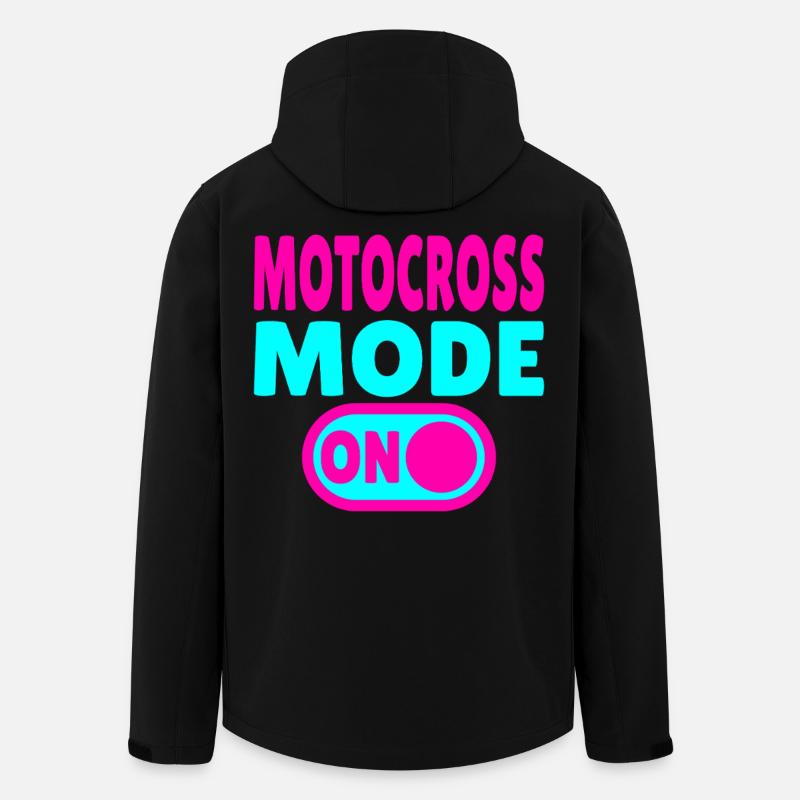 Motocross Mode ON – Dirt & Adrenalin - Recycelte Männer Softshell-Jacke von Stanley/Stella - Schwarz