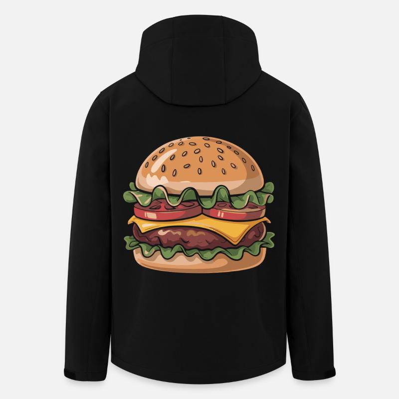 Frischer Burger Genuss - Recycelte Männer Softshell-Jacke von Stanley/Stella - Schwarz