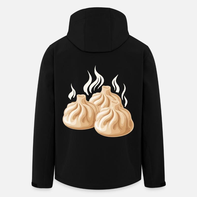 Dampfende Dumpling-Design - Recycelte Männer Softshell-Jacke von Stanley/Stella - Schwarz