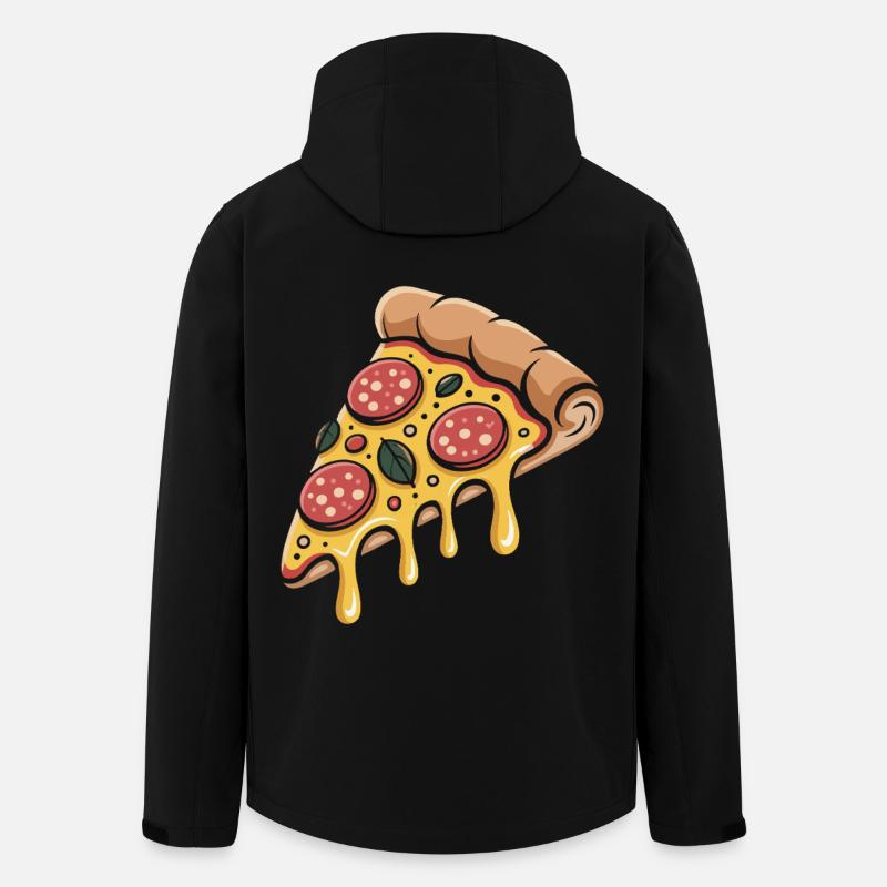Cartoonpizza Handslice - Recycelte Männer Softshell-Jacke von Stanley/Stella - Schwarz