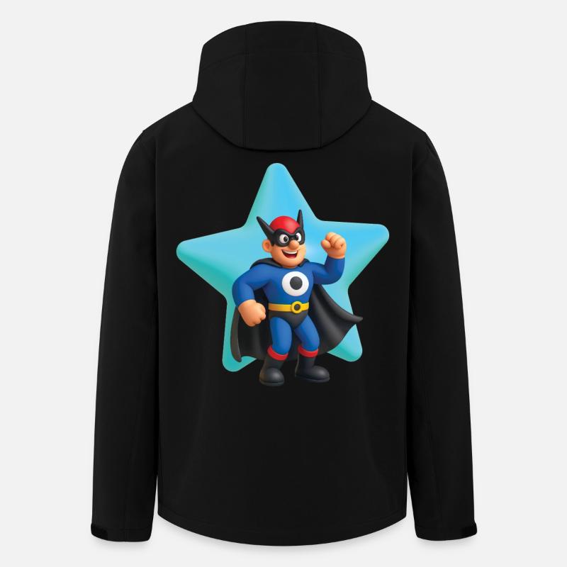 SUPERHELD – Baby & Kinder - Recycelte Männer Softshell-Jacke von Stanley/Stella - Schwarz