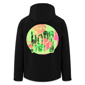 Hope Neon Tie-Dye Circular - Recycelte Männer Softshell-Jacke von Stanley/Stella - Schwarz - Hinten - AI Model Male 185 light (185cm)