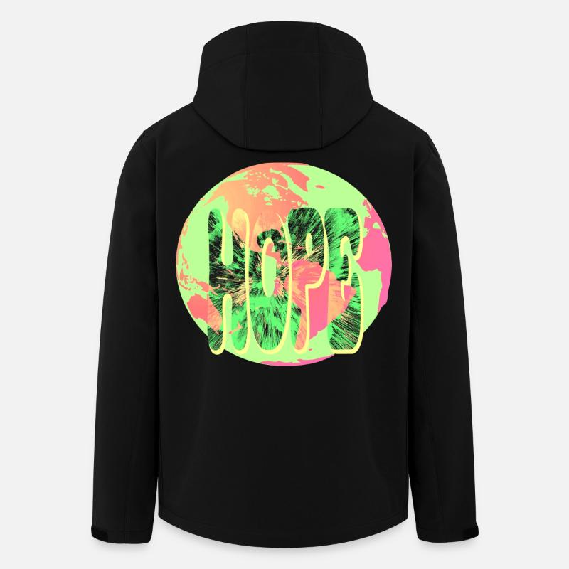 Hope Neon Tie-Dye Circular - Recycelte Männer Softshell-Jacke von Stanley/Stella - Schwarz