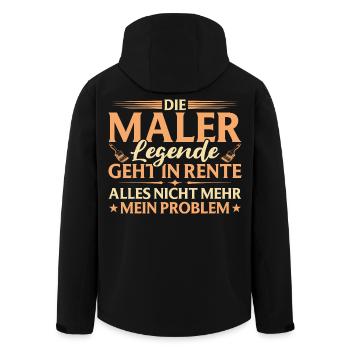 Peintre d’adieu retraité légendaire à la retraite - Veste softshell homme en polyester recyclé Stanley/Stella - noir - Dos - AI Model Male 185 light (185cm)