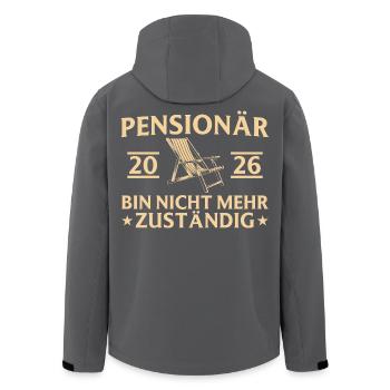 Pensionär 2026 Liegestuhl - Nicht mehr zuständig - Recycelte Männer Softshell-Jacke von Stanley/Stella - Schwarz - Hinten - AI Model Male 185 light (185cm)