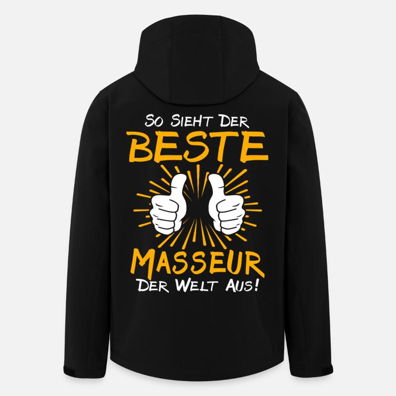 Masseur Geschenkidee - Recycelte Männer Softshell-Jacke von Stanley/Stella - Schwarz