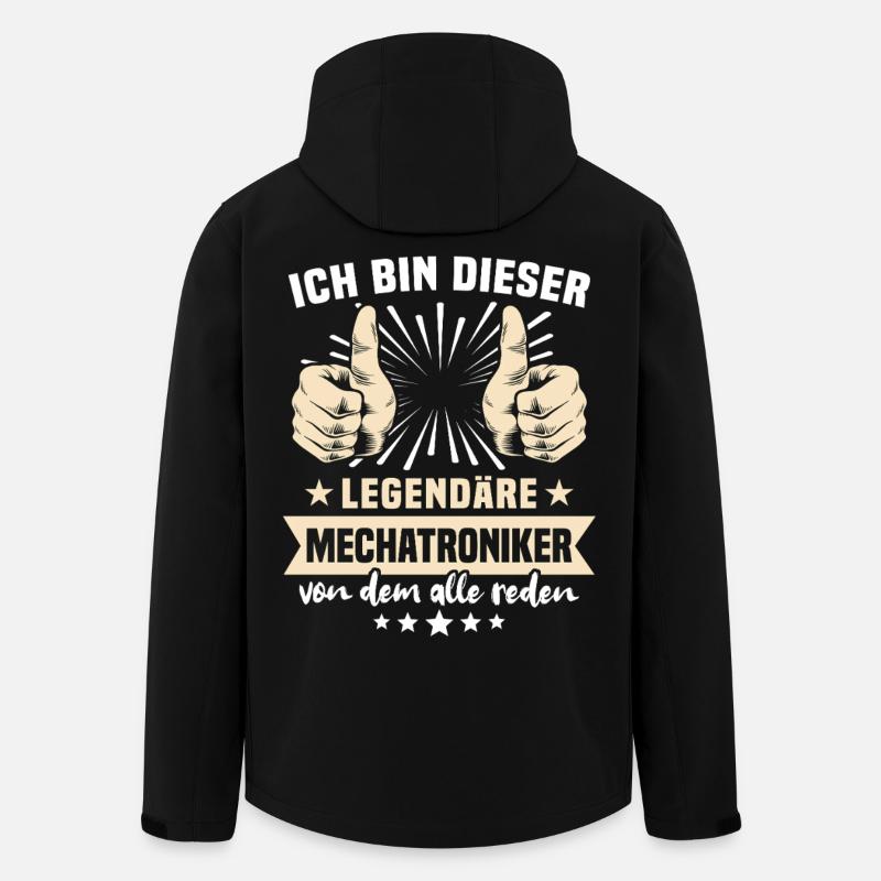 Mechatroniker Sprüche - Recycelte Männer Softshell-Jacke von Stanley/Stella - Schwarz