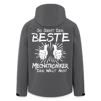 Bester Mechatroniker - Recycelte Männer Softshell-Jacke von Stanley/Stella - Schwarz - Hinten - AI Model Male 185 light (185cm)