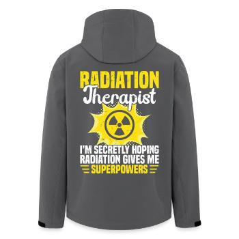 Onkologie, Strahlentechniker, Radiologietechnologe, Technologe - Recycelte Männer Softshell-Jacke von Stanley/Stella - Schwarz - Hinten - AI Model Male 185 light (185cm)