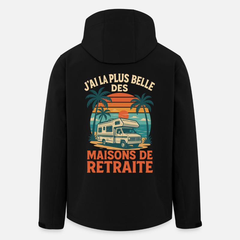 Altersheim, ein Senior-Camper-Van - Recycelte Männer Softshell-Jacke von Stanley/Stella - Schwarz