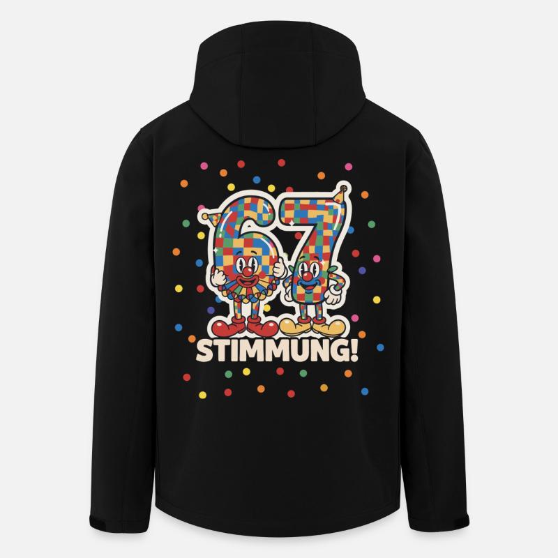 67 Meme Kostüm – Karneval lustig Geschenk - Recycelte Männer Softshell-Jacke von Stanley/Stella - Schwarz