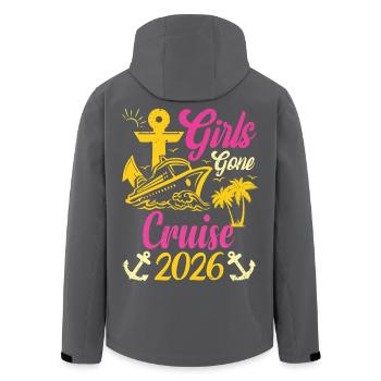 Girls Gone Cruising 2026 Vacation Trip Matching - Men’s Recycled Softshell Jacket by Stanley/Stella - black - Back - AI Model Male 185 light (185cm)