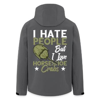 Encycloart Fan du Crabe Fer à Cheval Amant des fossiles - Veste softshell homme en polyester recyclé Stanley/Stella - noir - Dos - AI Model Male 185 light (185cm)
