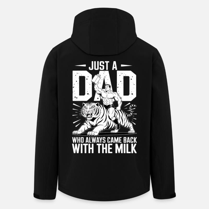 Héros Tigre Papa Lait - Veste softshell homme en polyester recyclé Stanley/Stella - noir