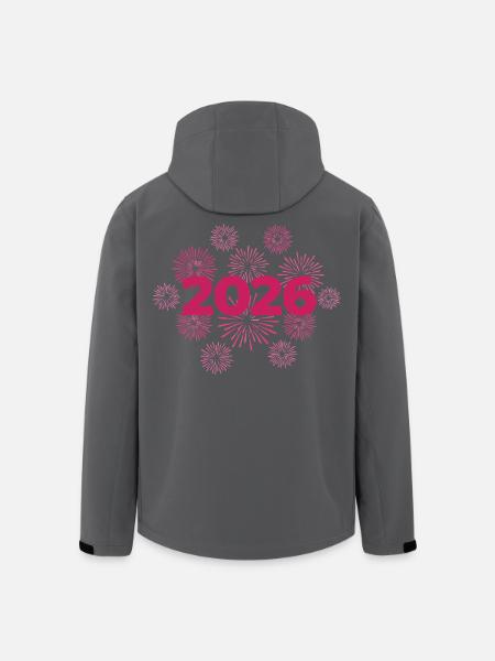 2026 Feuerwerk Silvesterfeier - Recycelte Männer Softshell-Jacke von Stanley/Stella - Schwarz