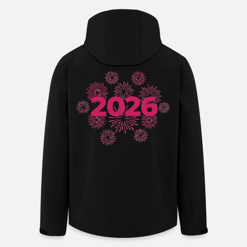 2026 Feuerwerk Silvesterfeier - Recycelte Männer Softshell-Jacke von Stanley/Stella - Schwarz