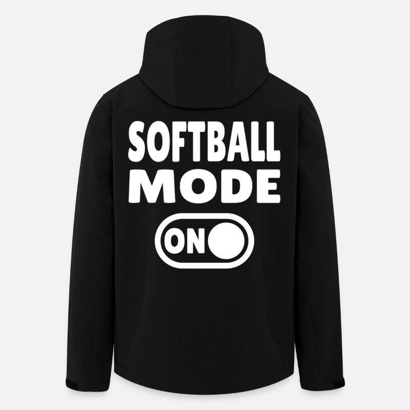 Softball Mode ON - Recycelte Männer Softshell-Jacke von Stanley/Stella - Schwarz