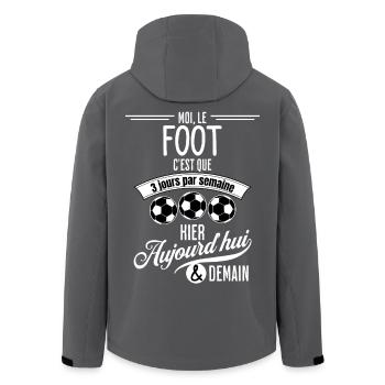 Fußball 3 Tage Woche Humor Leidenschaft - Recycelte Männer Softshell-Jacke von Stanley/Stella - Schwarz - Hinten - AI Model Male 185 light (185cm)