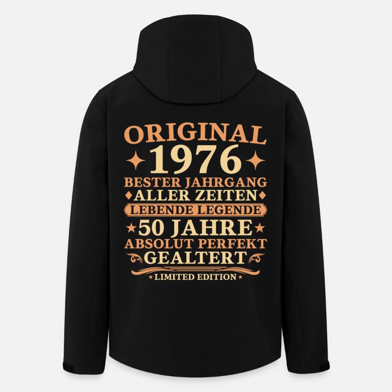 Original 1976 Baujahr 50. Geburtstag Geschenk - Recycelte Männer Softshell-Jacke von Stanley/Stella - Schwarz