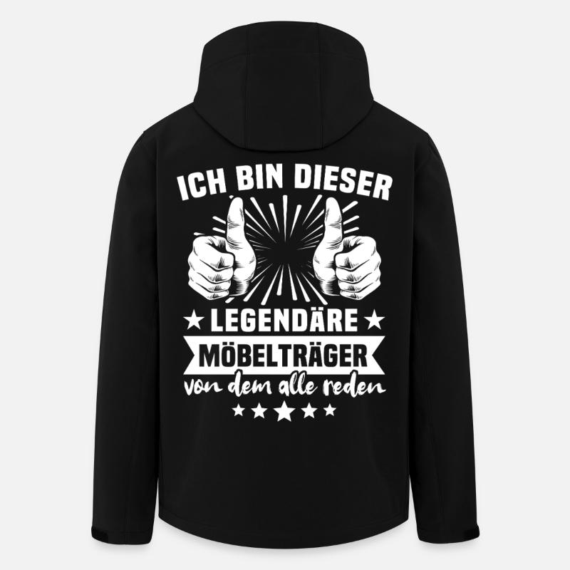 Möbelträger Legende - Recycelte Männer Softshell-Jacke von Stanley/Stella - Schwarz