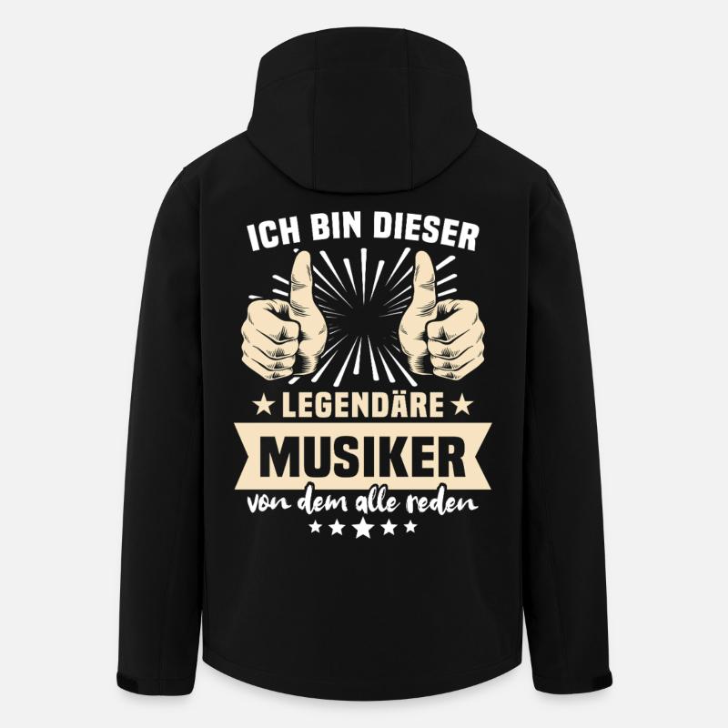 Musiker Sprüche - Recycelte Männer Softshell-Jacke von Stanley/Stella - Schwarz