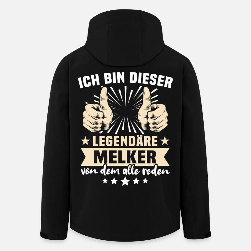 Melker Sprüche - Recycelte Männer Softshell-Jacke von Stanley/Stella - Schwarz