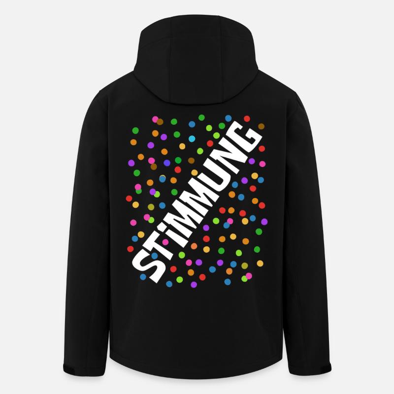 Carnaval - Carnaval - Atmosphère - Confettis - Veste softshell homme en polyester recyclé Stanley/Stella - noir