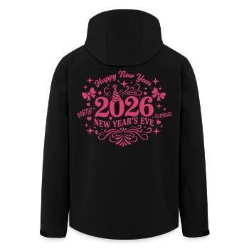 Célébrez le design des feux d’artifice du réveillon du Nouvel An 2026 - Veste softshell homme en polyester recyclé Stanley/Stella - noir - Dos - AI Model Male 185 light (185cm)