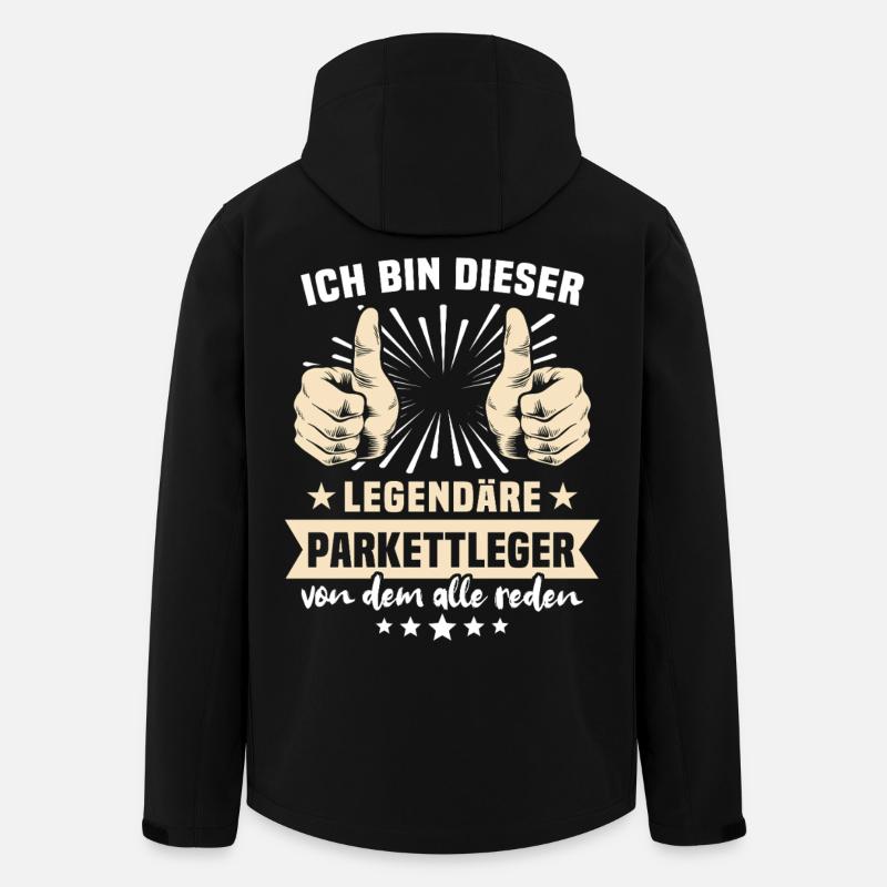 Parkettleger Sprüche - Recycelte Männer Softshell-Jacke von Stanley/Stella - Schwarz