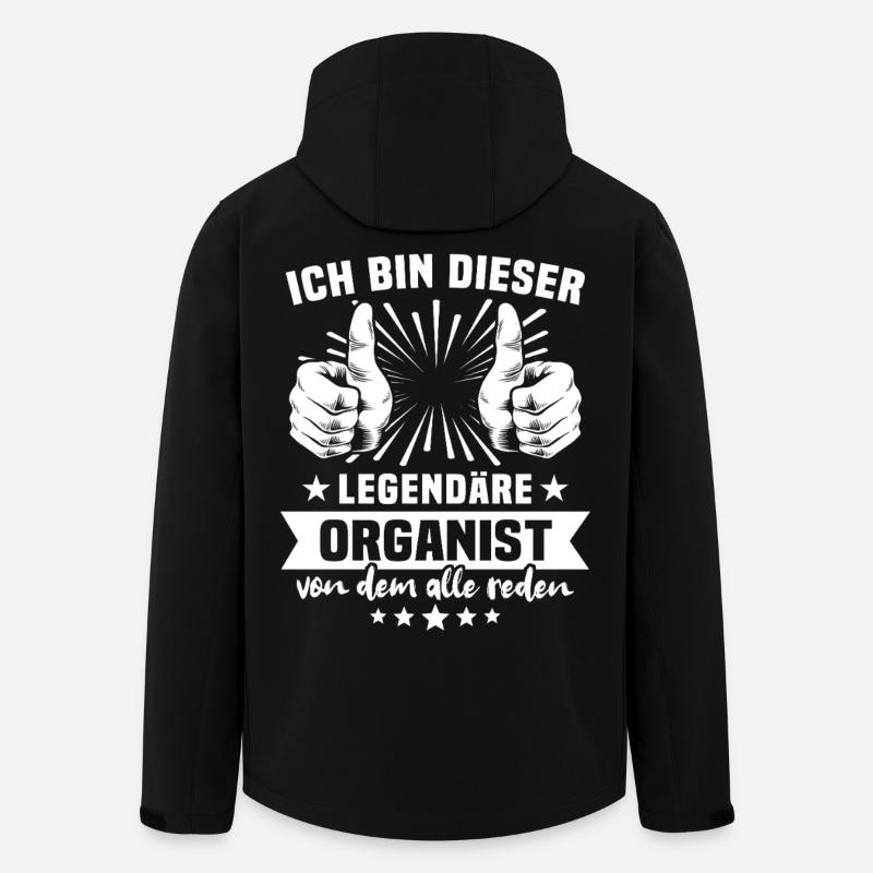 Légende de l’organiste - Veste softshell homme en polyester recyclé Stanley/Stella - noir