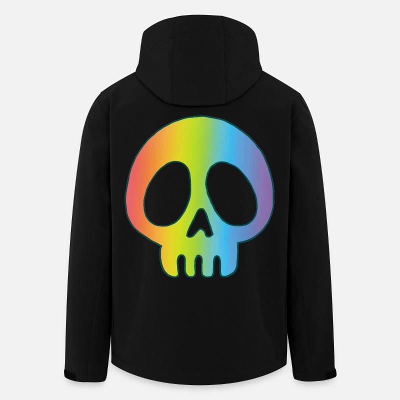 Mehrfarbiger Schädel - Recycelte Männer Softshell-Jacke von Stanley/Stella - Schwarz