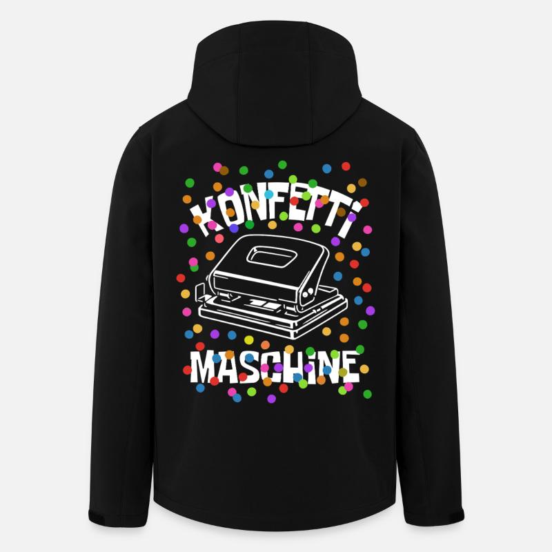 Machine à confettis - Carnaval - Déguisement - Veste softshell homme en polyester recyclé Stanley/Stella - noir