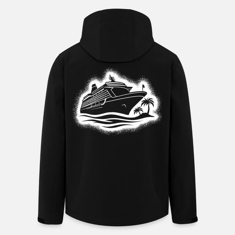 Croisière Young Cruisers - Veste softshell homme en polyester recyclé Stanley/Stella - noir