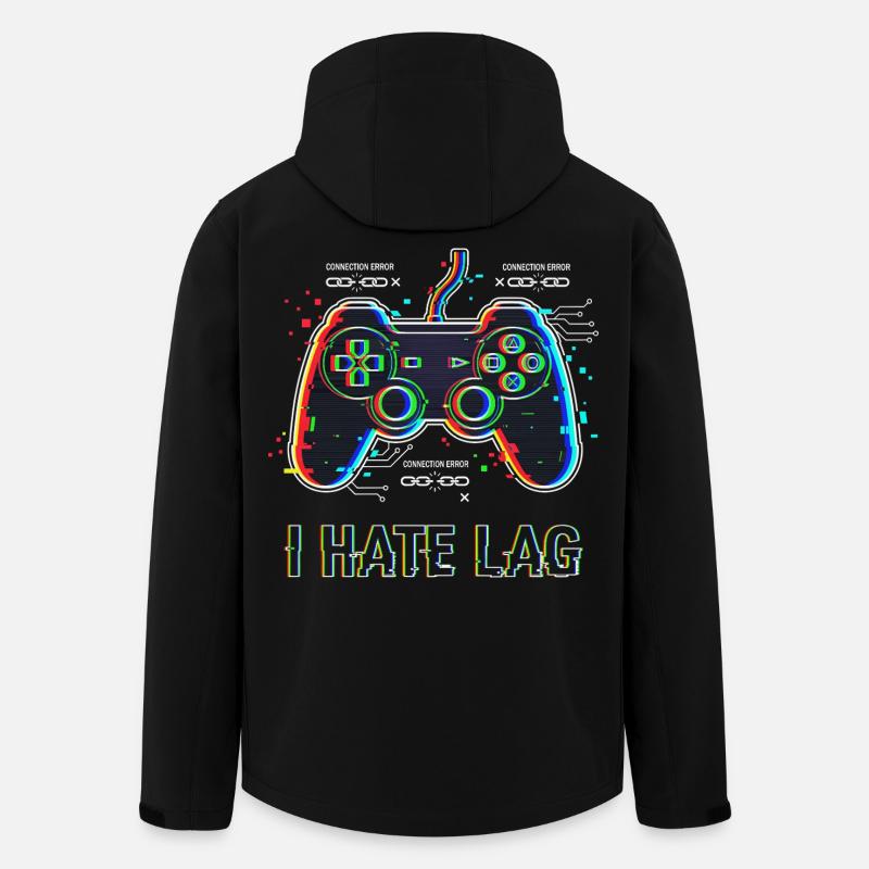 I Hate Lag Glitch - Recycelte Männer Softshell-Jacke von Stanley/Stella - Schwarz
