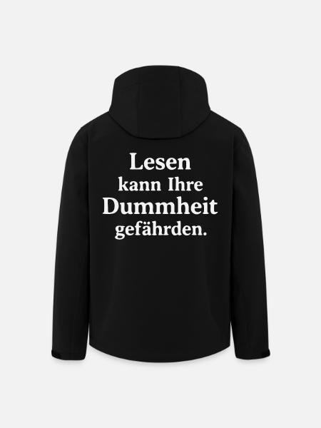Reading can jeopardize your stupidity - Men’s Recycled Softshell Jacket by Stanley/Stella - black