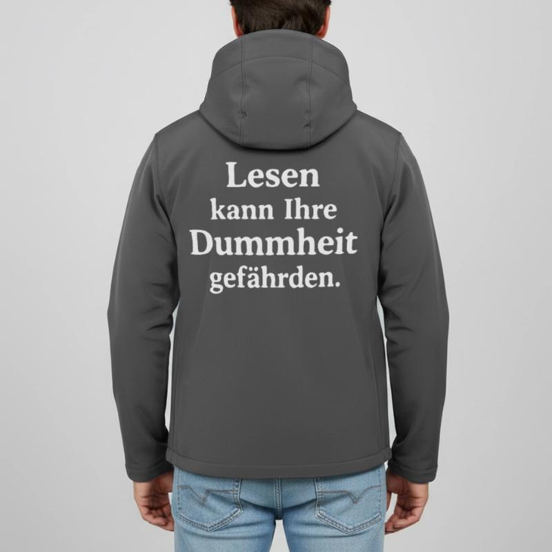 Reading can jeopardize your stupidity Men’s Recycled Softshell Jacket by Stanley/Stella