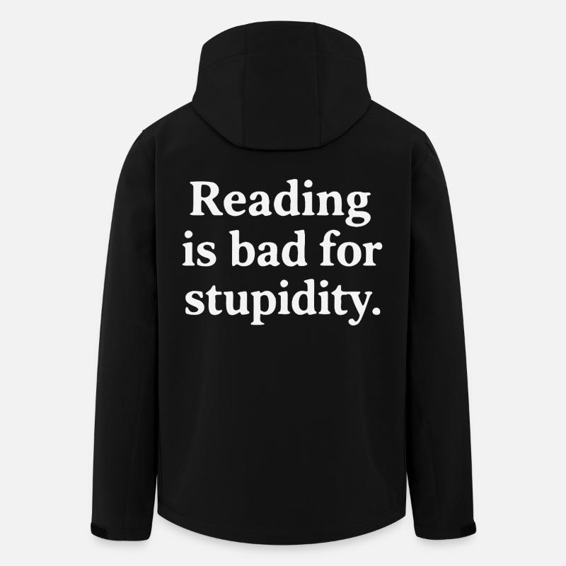 Reading harms stupidity - Men’s Recycled Softshell Jacket by Stanley/Stella - black