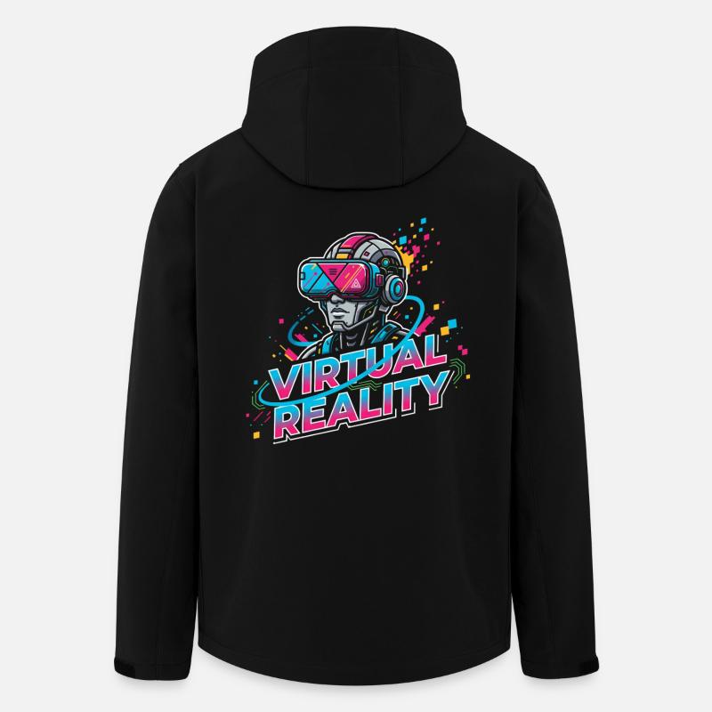 Science-fiction en réalité virtuelle - Veste softshell homme en polyester recyclé Stanley/Stella - noir