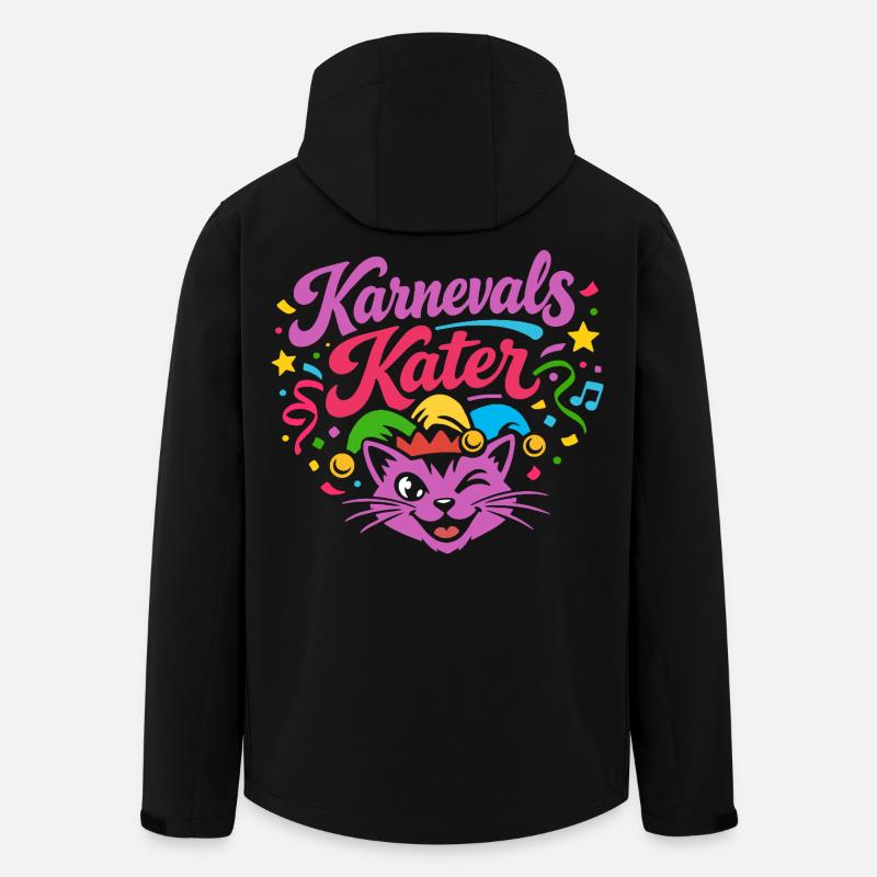 Costume de carnaval de chat - Veste softshell homme en polyester recyclé Stanley/Stella - noir