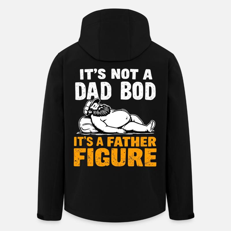 Father Figure Dad Bod Joke - Men’s Recycled Softshell Jacket by Stanley/Stella - black