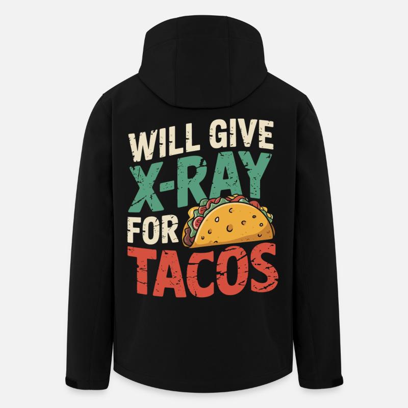 Taco Xray Spruch - Recycelte Männer Softshell-Jacke von Stanley/Stella - Schwarz