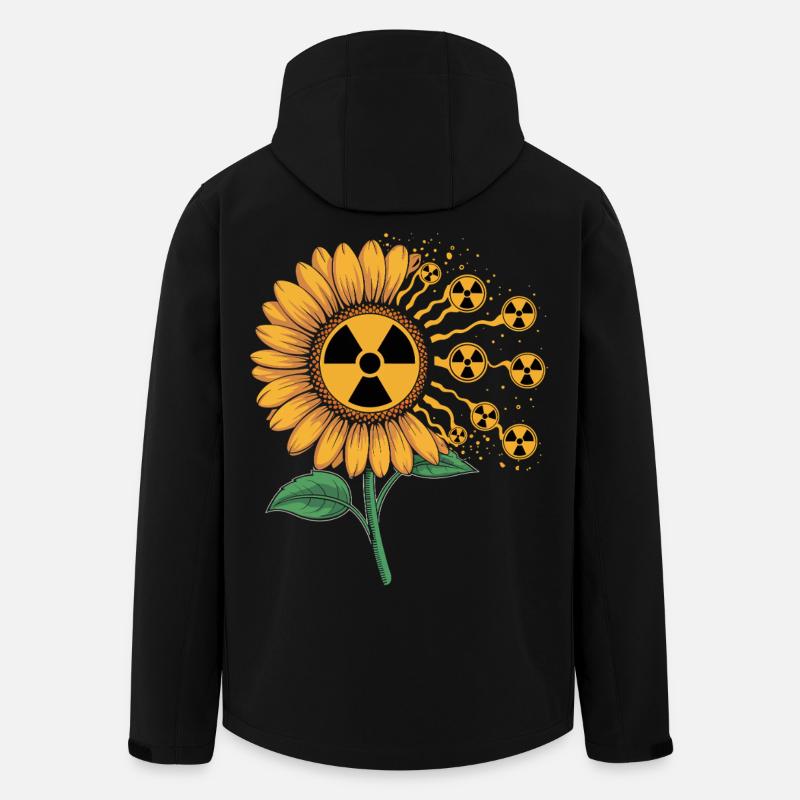 Sonnenblume Strahlungskern - Recycelte Männer Softshell-Jacke von Stanley/Stella - Schwarz