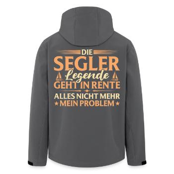 Rentner Abschied Segler Legende in Rente - Recycelte Männer Softshell-Jacke von Stanley/Stella - Schwarz - Hinten - AI Model Male 185 light (185cm)