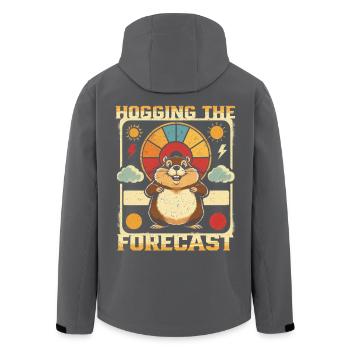 Groundhog Day Groundhog Hogging The Forecast - Men’s Recycled Softshell Jacket by Stanley/Stella - black - Back - AI Model Male 185 light (185cm)
