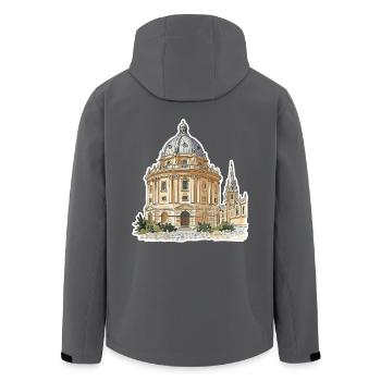 Oxford Radcliffe Camera University Stadtaufkleber - Recycelte Männer Softshell-Jacke von Stanley/Stella - Schwarz - Hinten - AI Model Male 185 light (185cm)