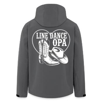 Line Dance Opa Cowboy Herz - Recycelte Männer Softshell-Jacke von Stanley/Stella - Schwarz - Hinten - AI Model Male 185 light (185cm)