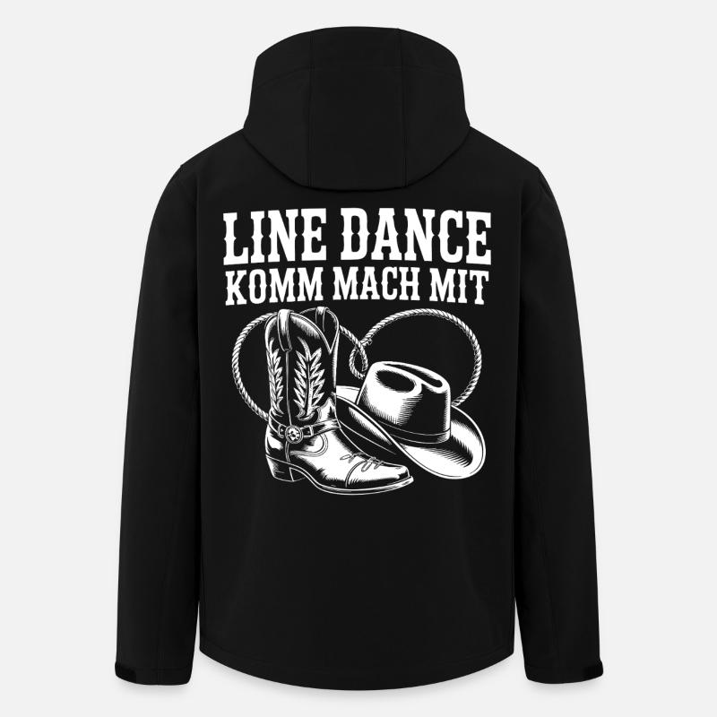 Line Dance Komm mach mit - Recycelte Männer Softshell-Jacke von Stanley/Stella - Schwarz
